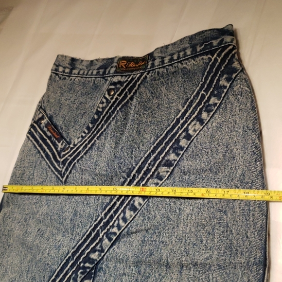 Rivelino Jeans Straight Pencil Denim Skirt European Style Classy Chic! Blue EUC - Picture 9 of 12